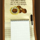 Porta blocknotes ricamato tema "Castagne".
