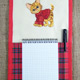 Porta blocknotes ricamato "Dodo".
