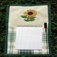 Porta block-notes ricamato "Girasole".