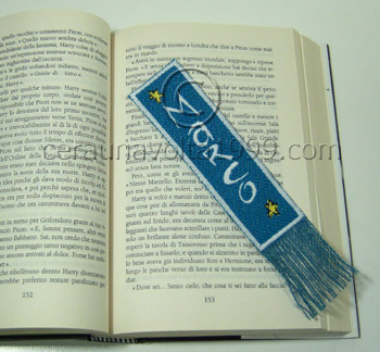 Segnalibro in iuta personalizzabile.