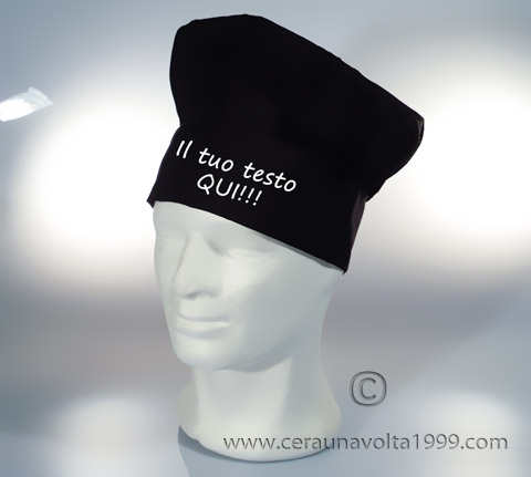 pepper abort ratio Cappello da cuoco personalizzato NERO - Idee regalo originali