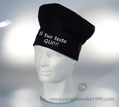 Cappello da cuoco ricamato.