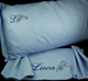 Lenzuola ricamate personalizzate per letto singolo, tema "Delfino".
