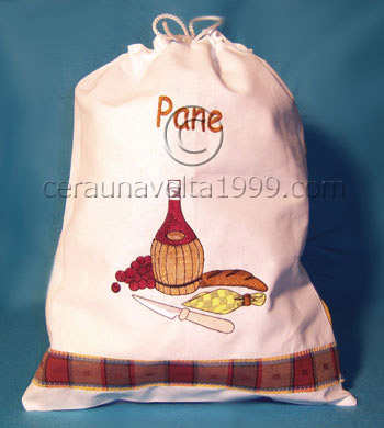 Porta pane ricamato "Fiasco"
