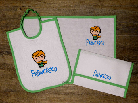 Set asilo personalizzato con nome - 3 PEZZI.