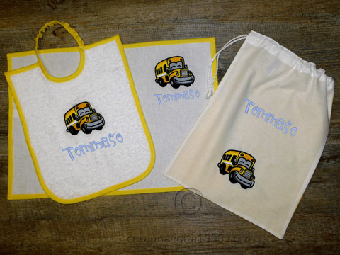 Set asilo personalizzato con nome - 3 PEZZI.