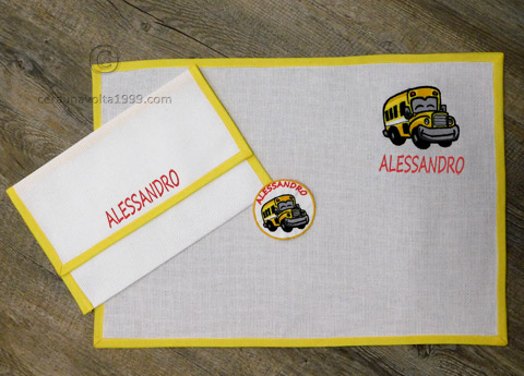 Set asilo personalizzato con nome - 3 PEZZI.